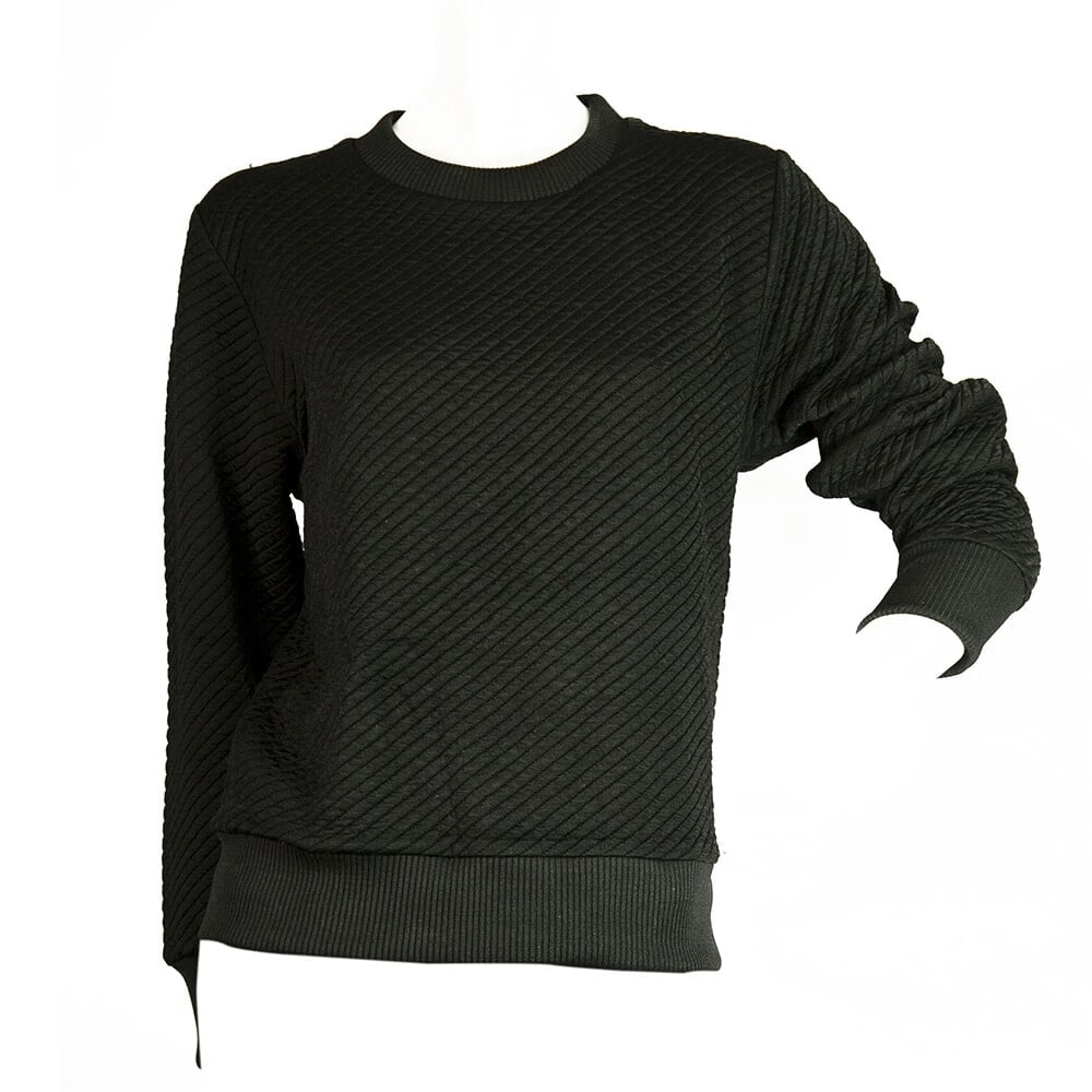 Surface to air Black Polyester Sweatshirt Long Sleeves Top Blouse size 36 - 6