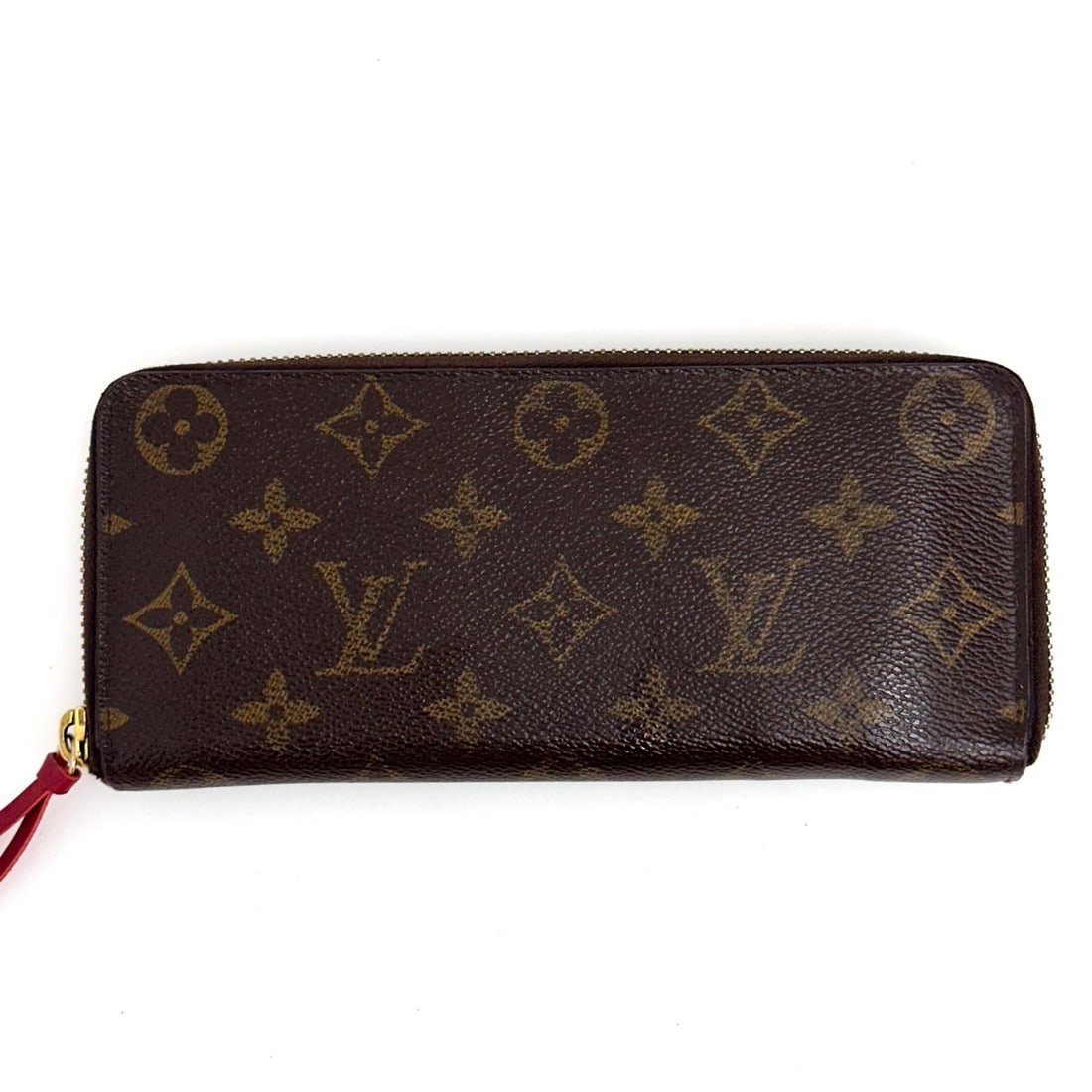 LOUIS VUITTON Zippé Clémence wallet in Monogram canvas and orange - 3