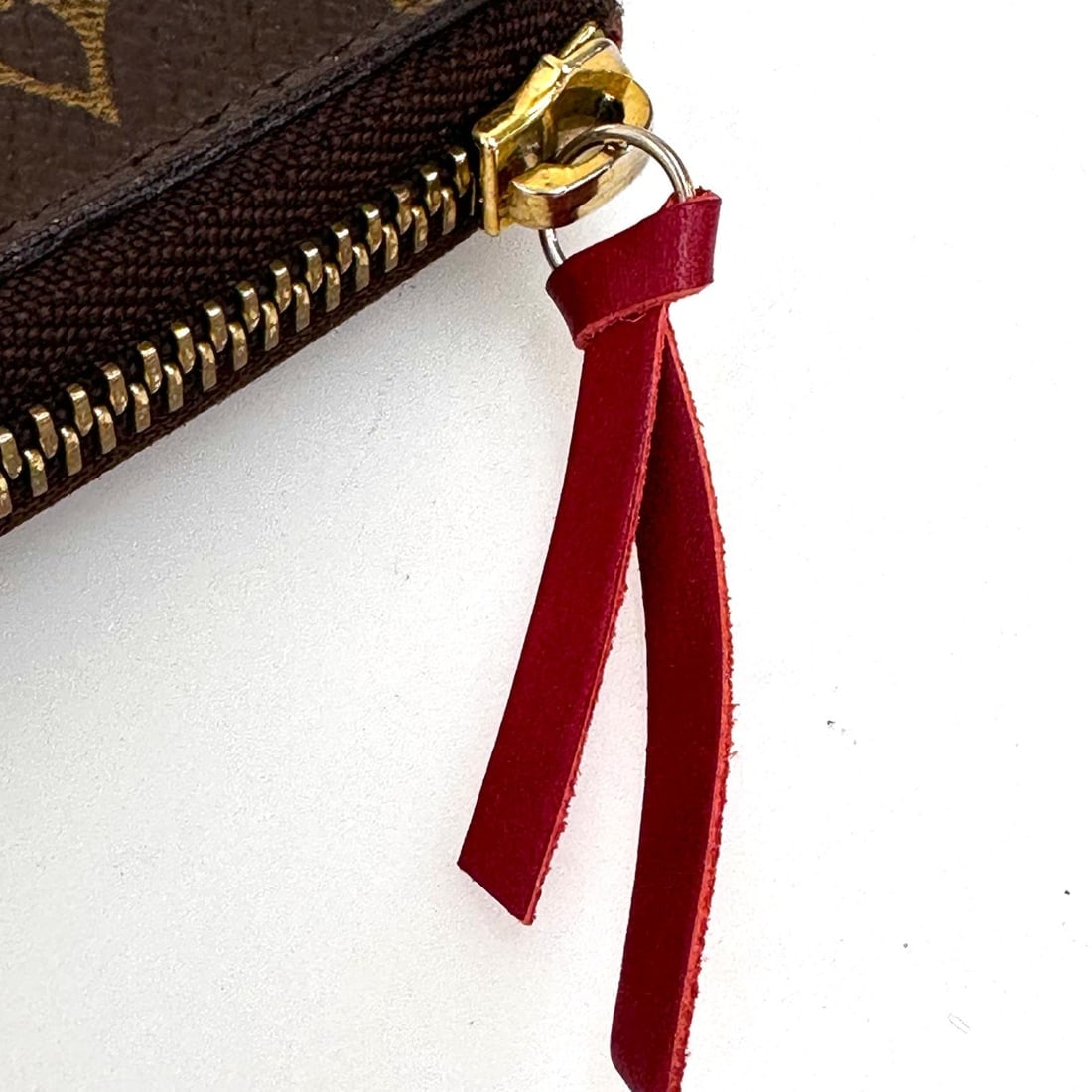 LOUIS VUITTON Zippé Clémence wallet in Monogram canvas and orange - 6