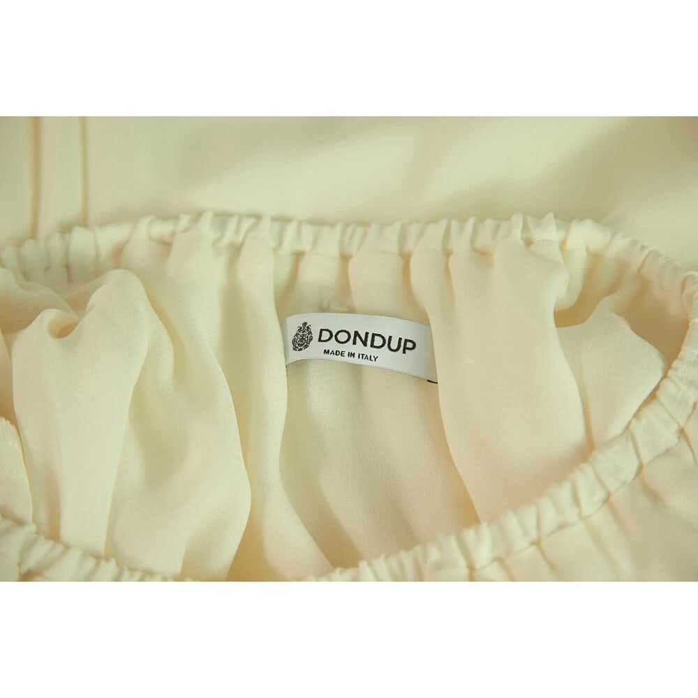 Dondup Ivory 100%Silk Chiffon Layered Mini Skirt Size 40 - 3