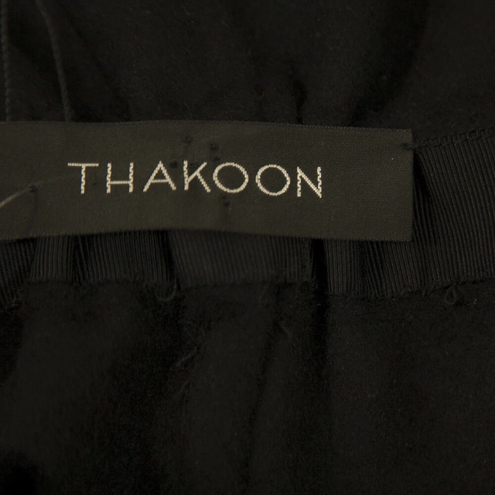 Thakoon Black Lambskin Leather & Angora Wool Paper Waist Mini Skirt Size 4 - 3