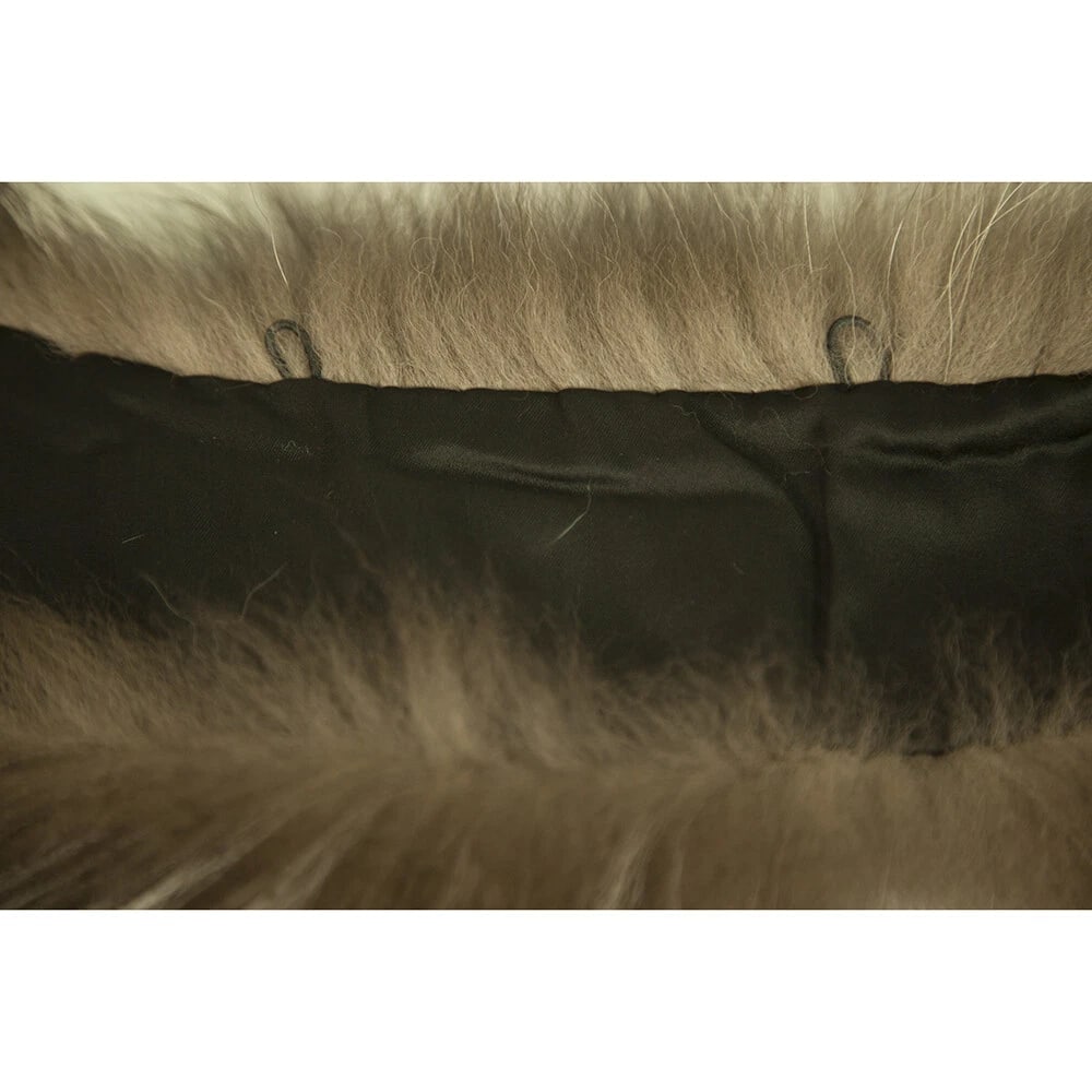 Angelo Marani Gray Merino Wool Calf Length Winter Warm Fur Collar Coat sz 46 - 4