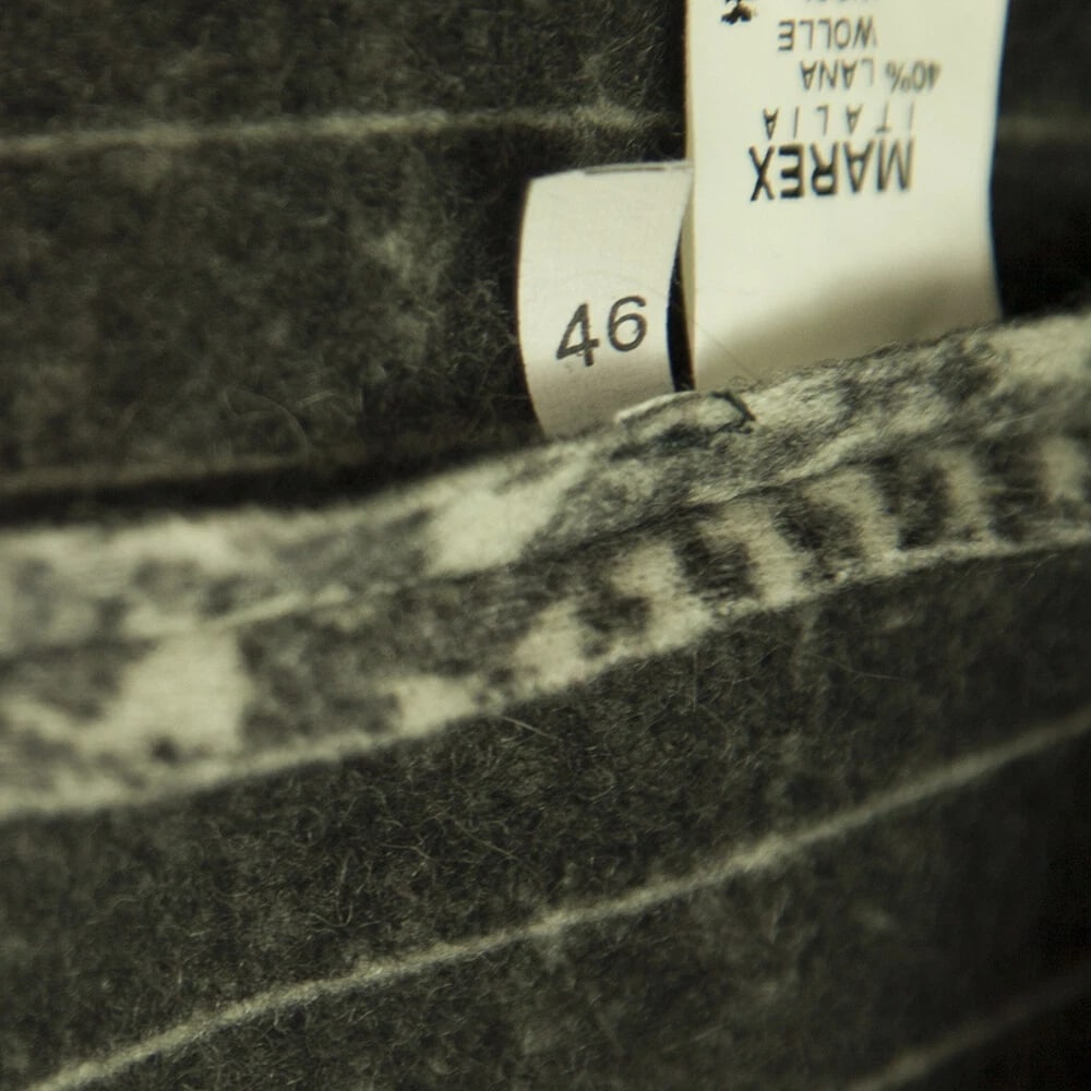 Angelo Marani Gray Merino Wool Calf Length Winter Warm Fur Collar Coat sz 46 - 9