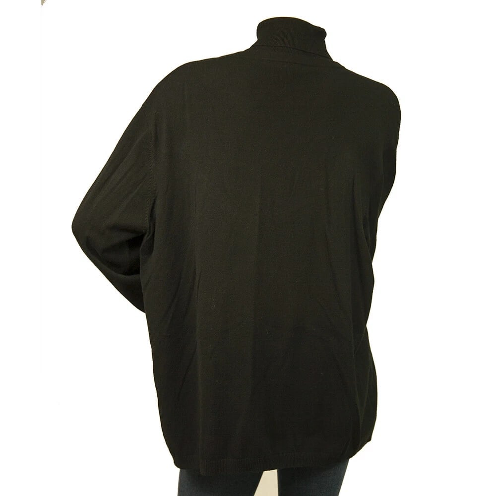 Delmod Black Knit Sleeveless Turtle Neck Top- 42 Sequins Cardigan- 46 Twin Set - 2