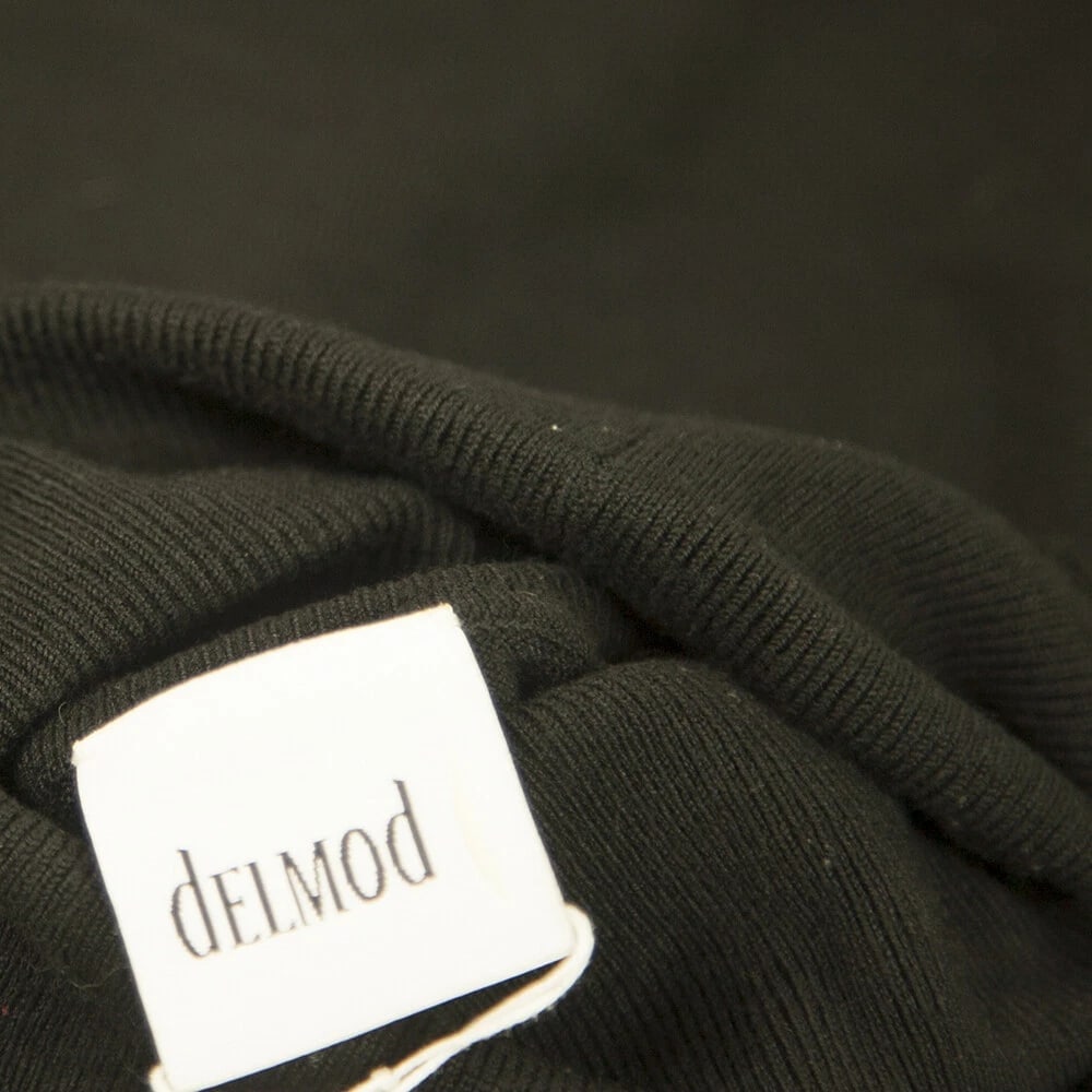 Delmod Black Knit Sleeveless Turtle Neck Top- 42 Sequins Cardigan- 46 Twin Set - 9