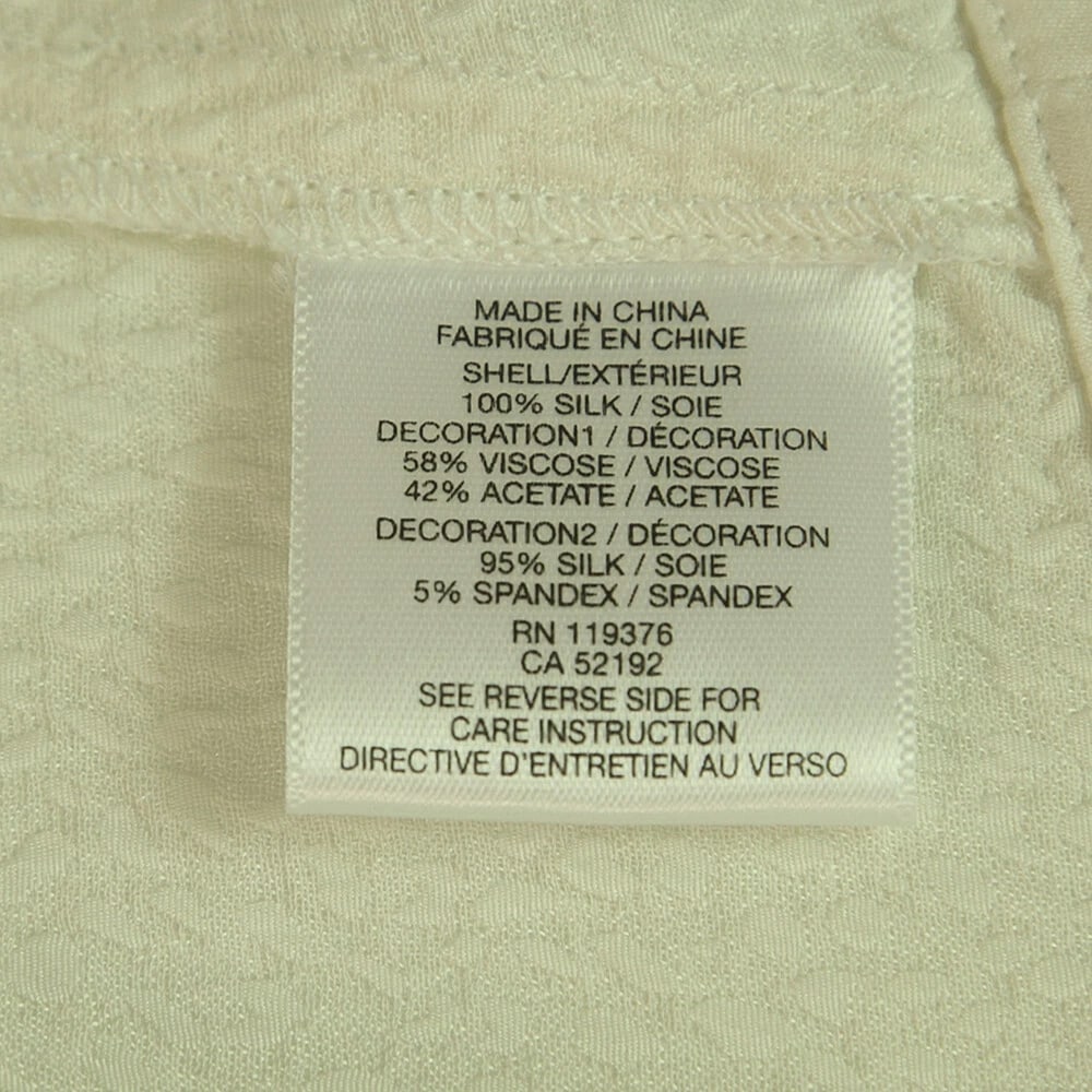 Helmut Lang Ivory & Black Long Silk Blouse Sleeveless Top Front Zip Size S/P - 4