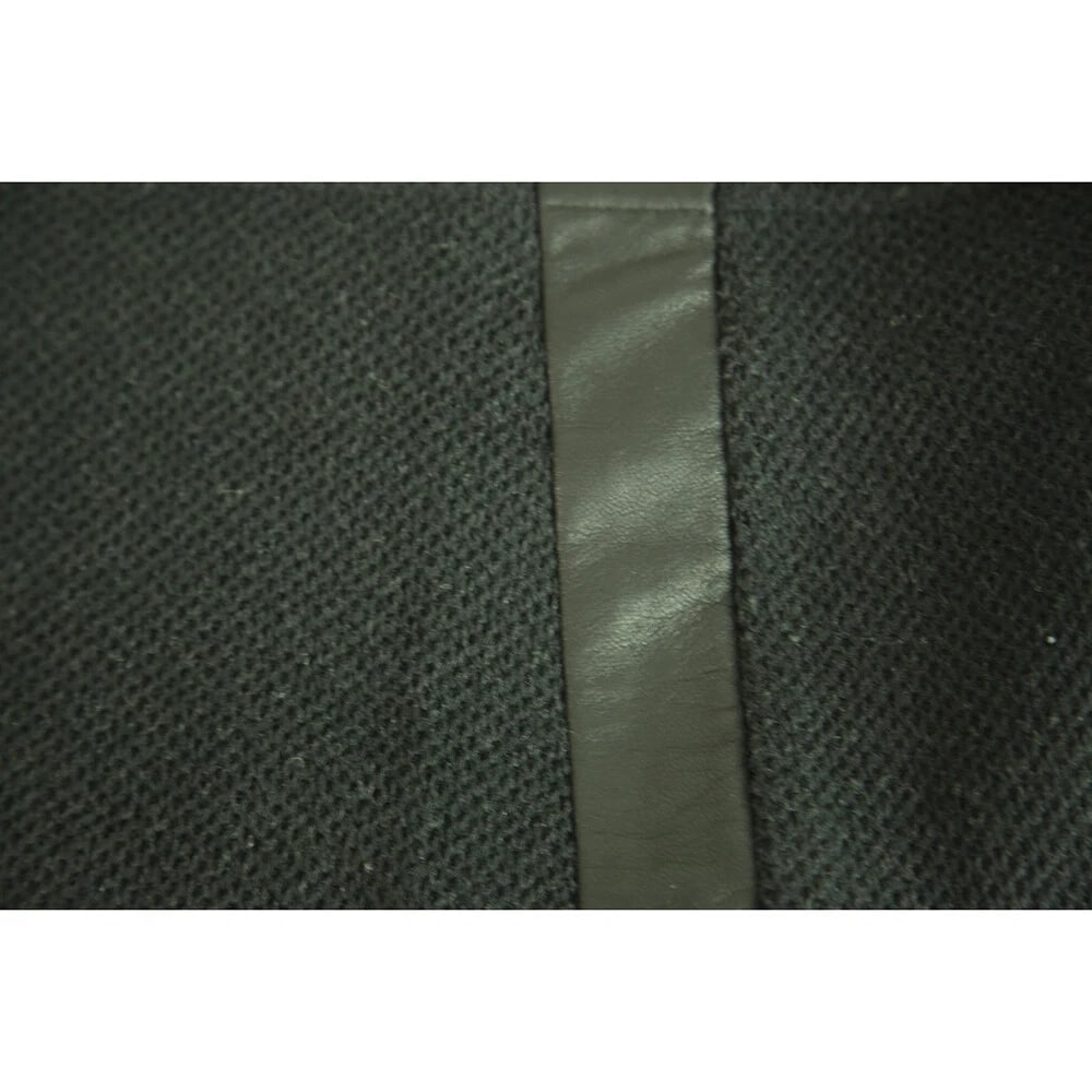 Iro Black Cotton Wool Blend Elasticated Mini Skirt Leather Trim size 36 - 5