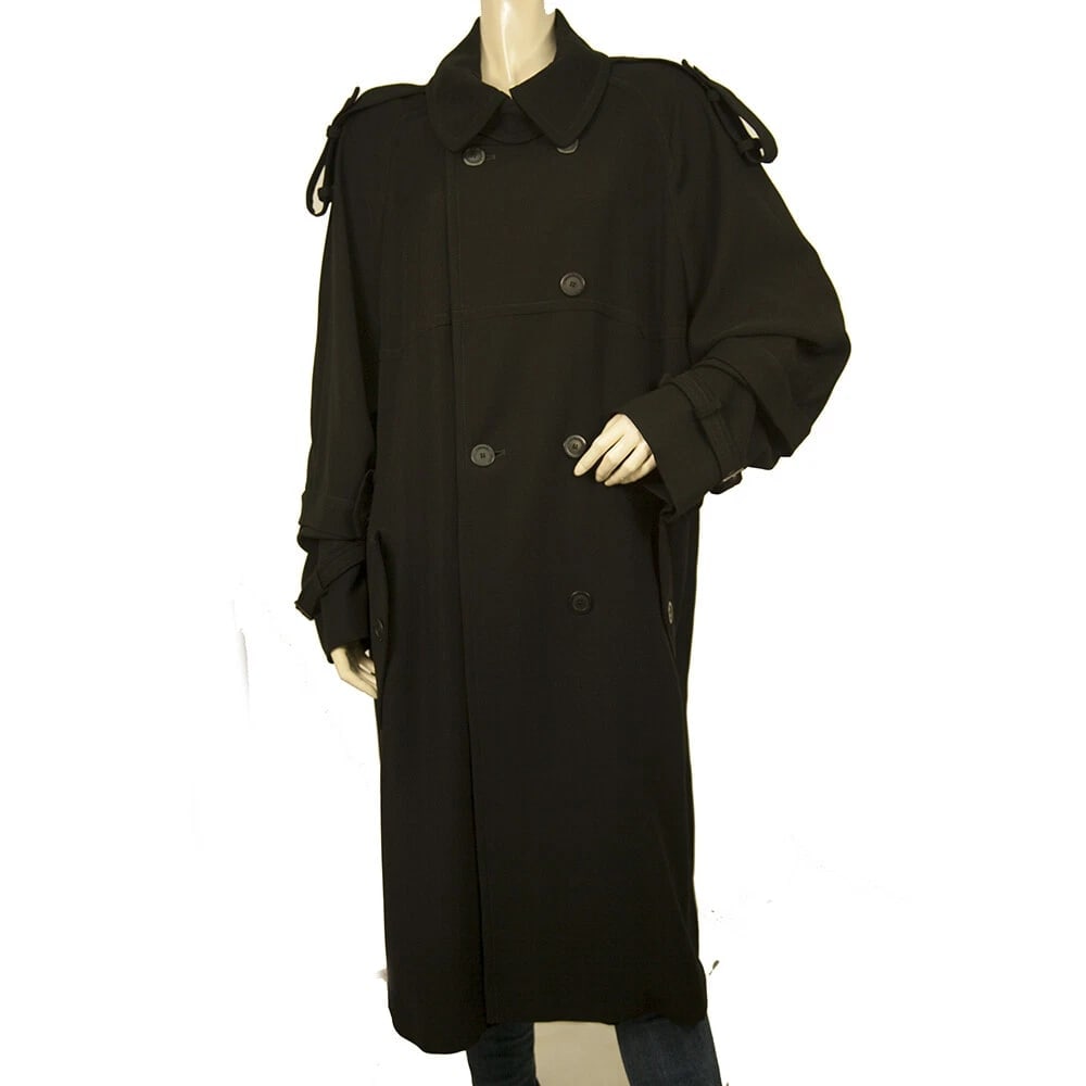 Maura Styled By Claudia Sträter Black Trench Double Breasted Long Coat size 44 (1 of 6)