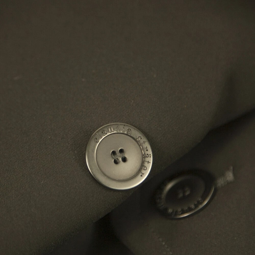 Maura Styled By Claudia Sträter Black Trench Double Breasted Long Coat size 44 - 5