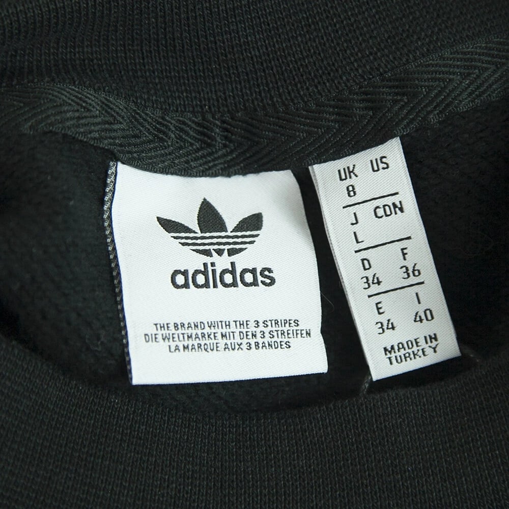 Adidas Black White Logo Activewear Sport Sweatshirt Top sz UK 8 Fr 36 I 40 - 3