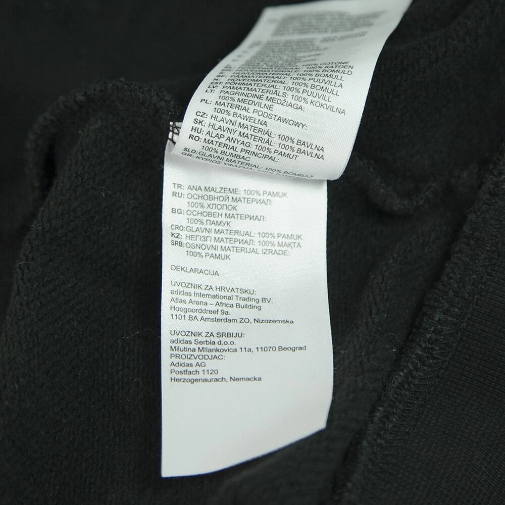 Adidas Black White Logo Activewear Sport Sweatshirt Top sz UK 8 Fr 36 I 40 - 4