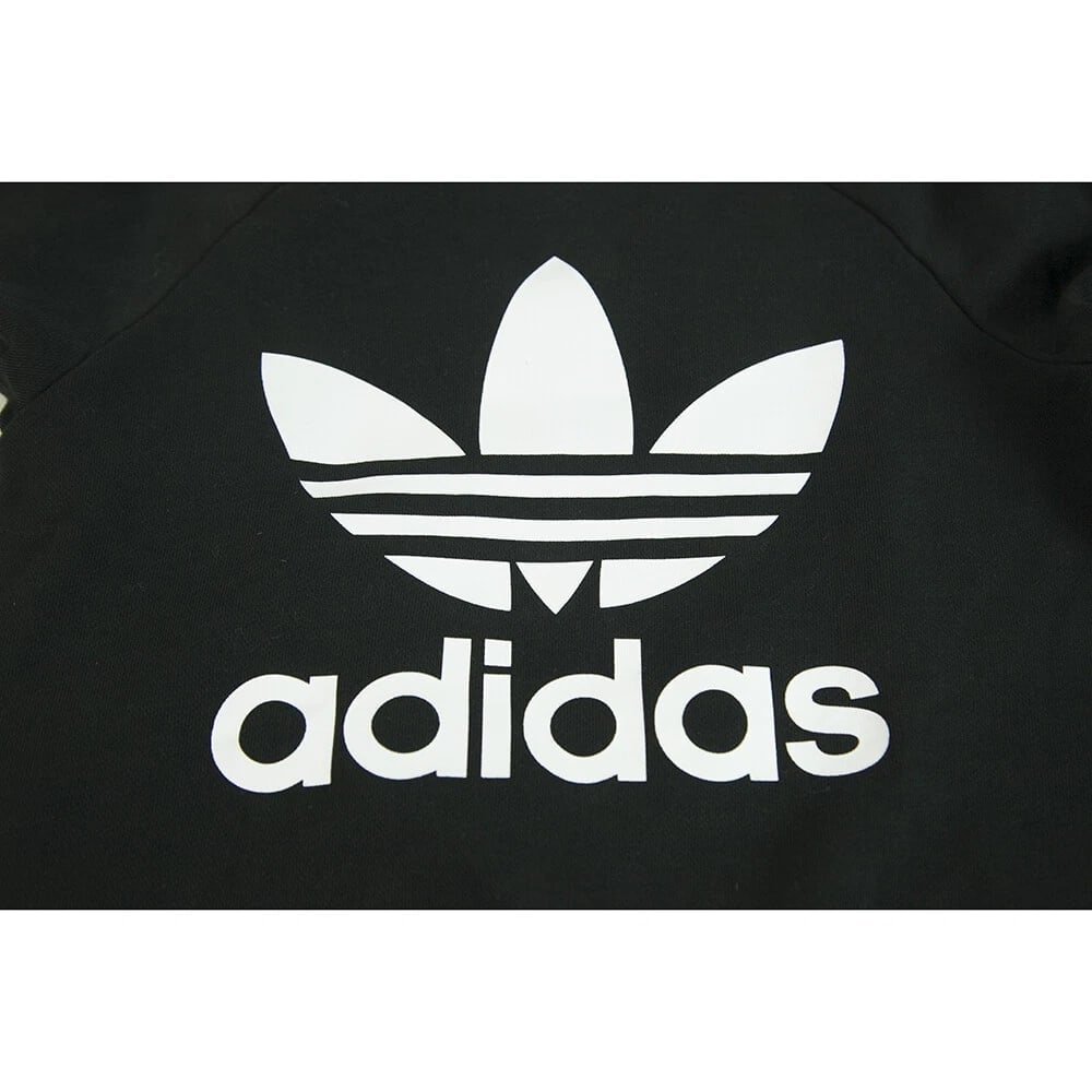 Adidas Black White Logo Activewear Sport Sweatshirt Top sz UK 8 Fr 36 I 40 - 5