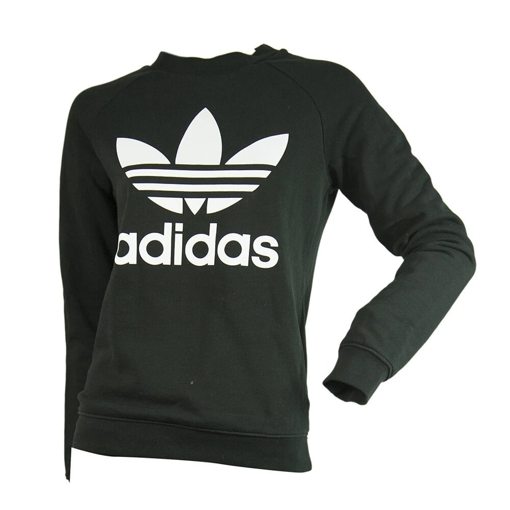 Adidas Black White Logo Activewear Sport Sweatshirt Top sz UK 8 Fr 36 I 40 - 6