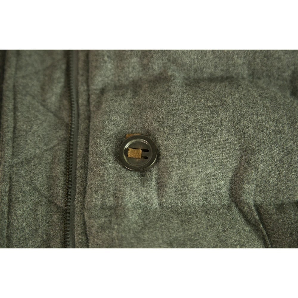 Gray Woolen Zipper Front Sleeveless Vest Jacket with Hood size L - 6