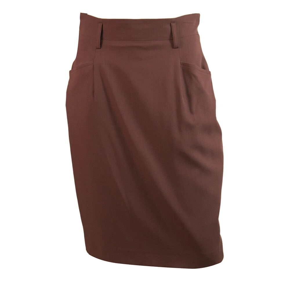 Loro Piana & Windsor Burgundy Virgin Wool Blend Knee Length Skirt size 38 - 5