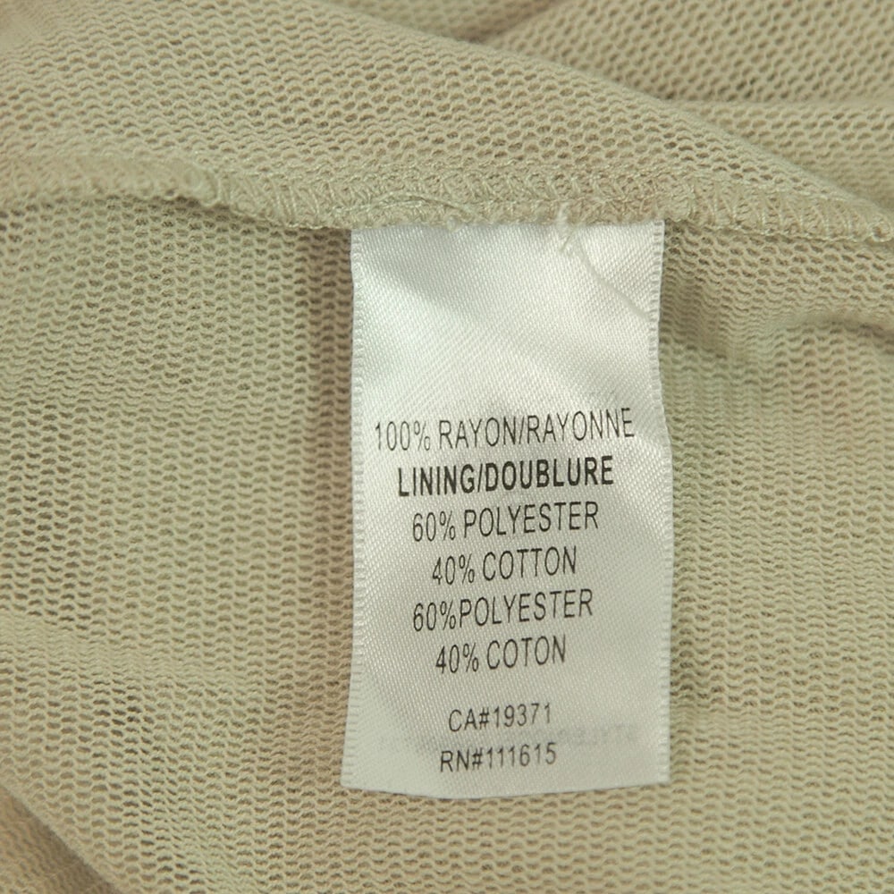 Robert Rodriguez Beige Ribbed Braided Straps Long Tank Sleeveless top Sz S - 4