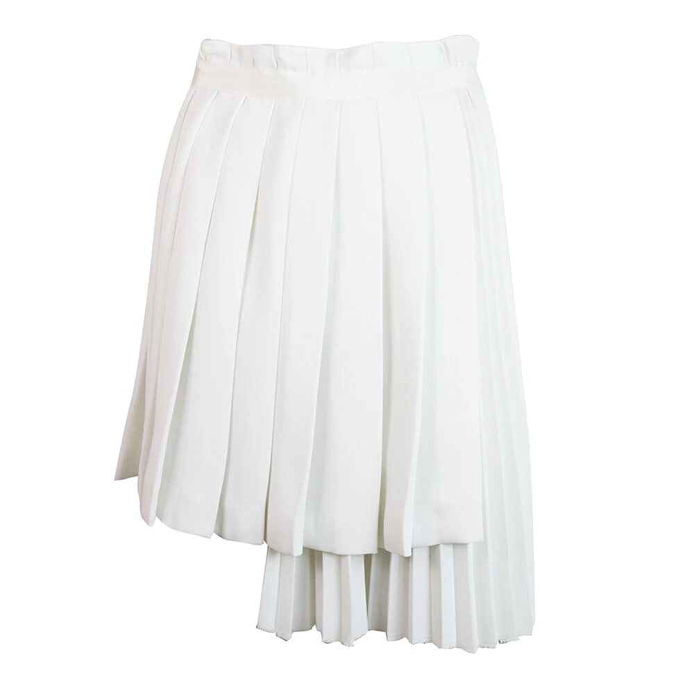 Ermanno Scervino White Asymmetric Pleated High Waist Skirt size 40 - 5