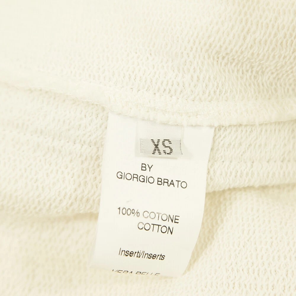 Giorgio Brato Women's White Cotton Gray Leather Strap Bermuda Shorts size XS - 5