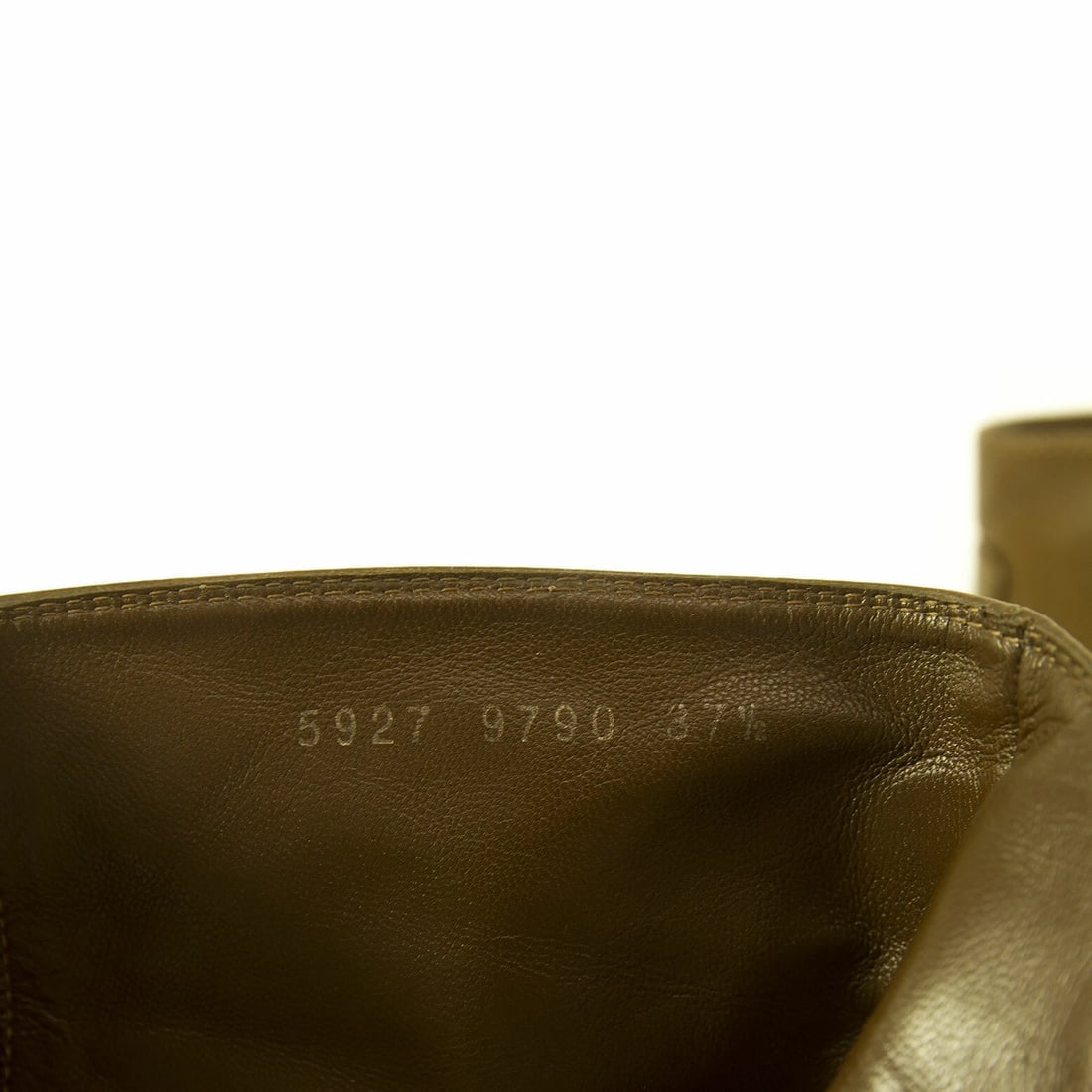 BNWOB Sergio Rossi tan shinny leather peep toe ankle boots booties sz 37,5 - 9