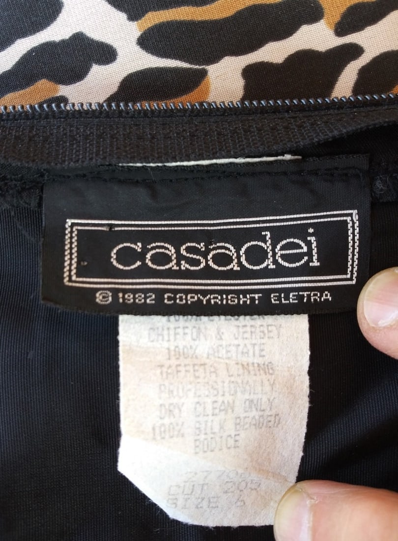 Vintage 1980s Strapless Sequin Dress Eletra Casadei Sz S M - 10