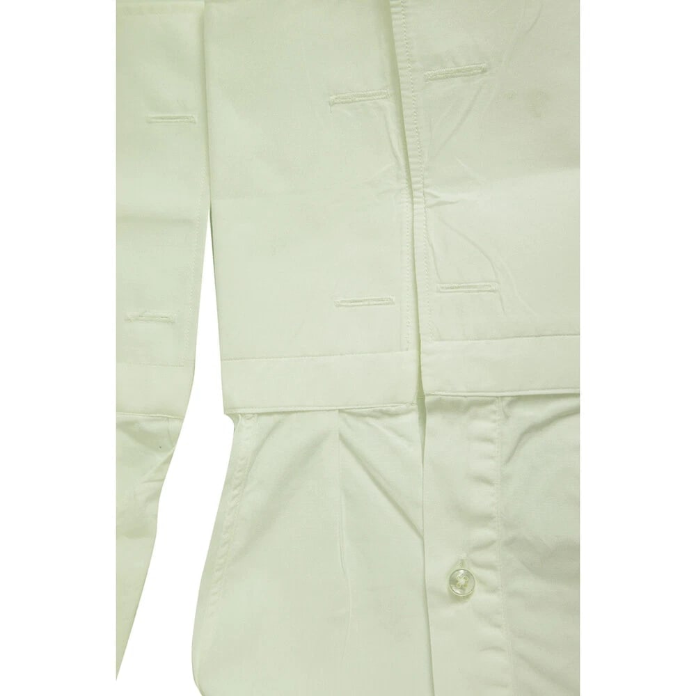 Ermenegildo Zegna Classic White Shirt Long Sleeve French Cuff Cotton Mens 45 - 6