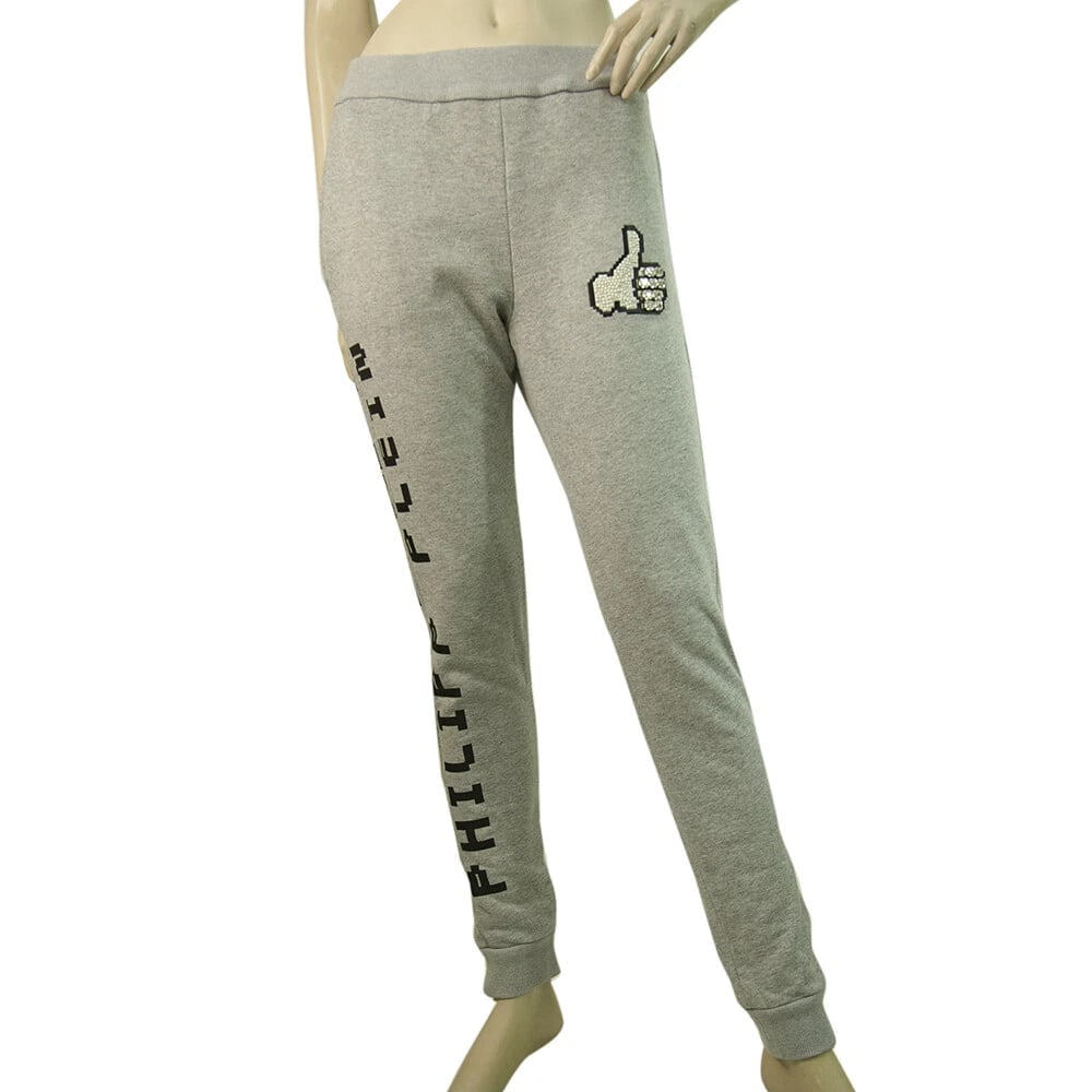 Philipp Plein Gray Black Logo Sweatpants trousers pants size S: Title:Philipp Plein Gray Black Logo Sweatpants trousers pants size SDescription:Philipp Plein Gray Black Logo Sweatpants trousers pants size S Super fashionable Phillipp Plein sweatpants trousers!!