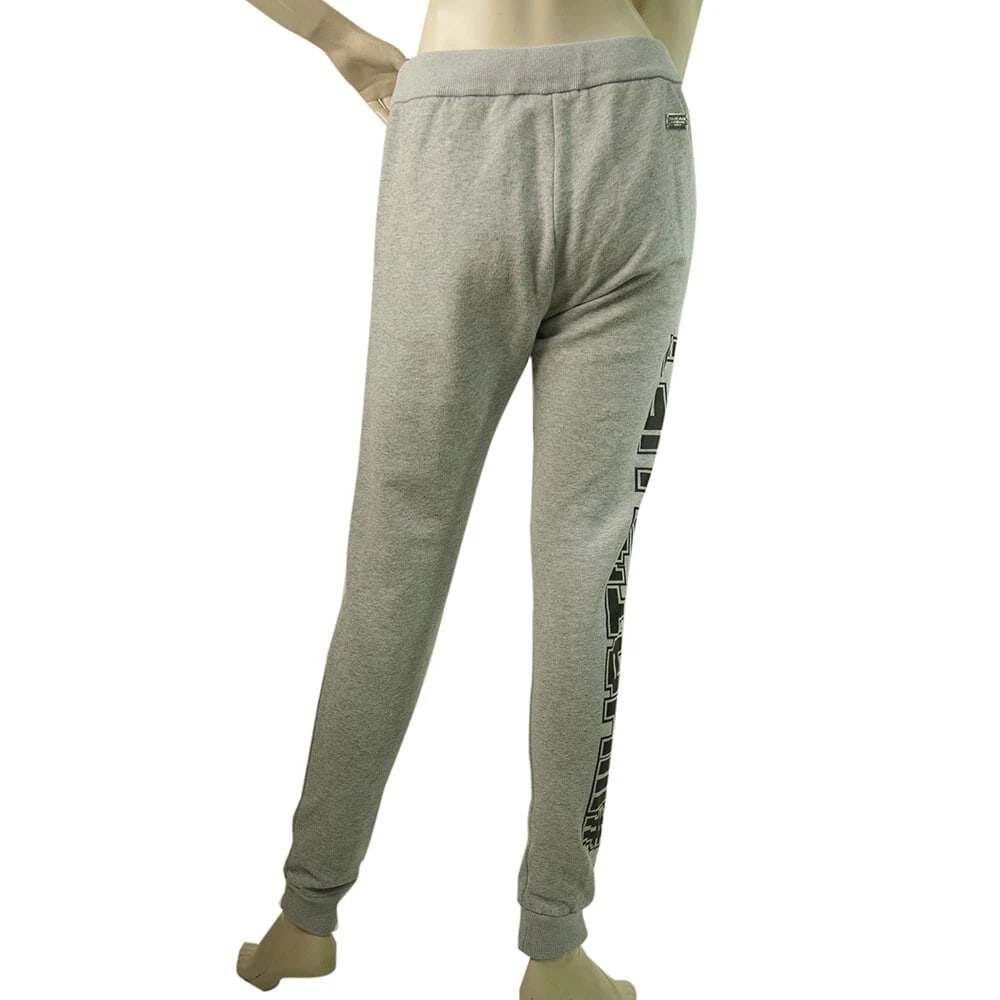 Philipp Plein Gray Black Logo Sweatpants trousers pants size S - 2