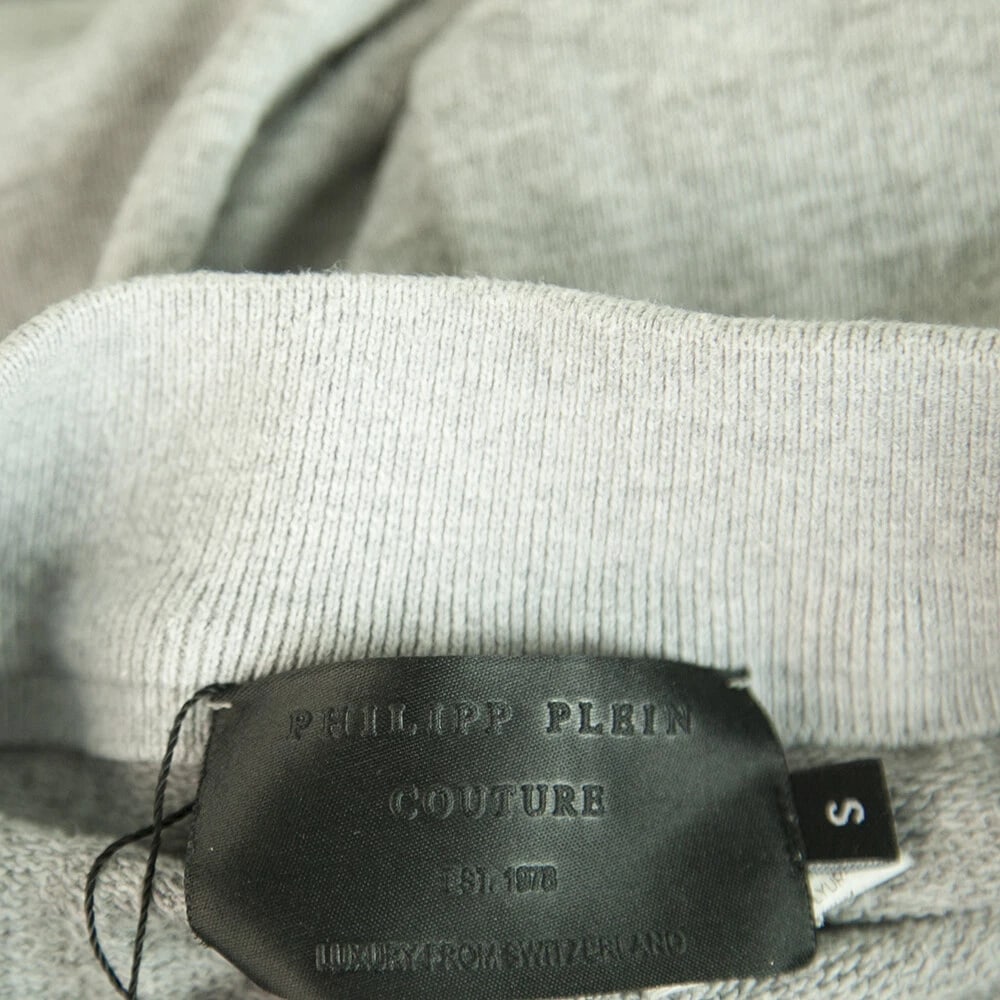 Philipp Plein Gray Black Logo Sweatpants trousers pants size S - 3