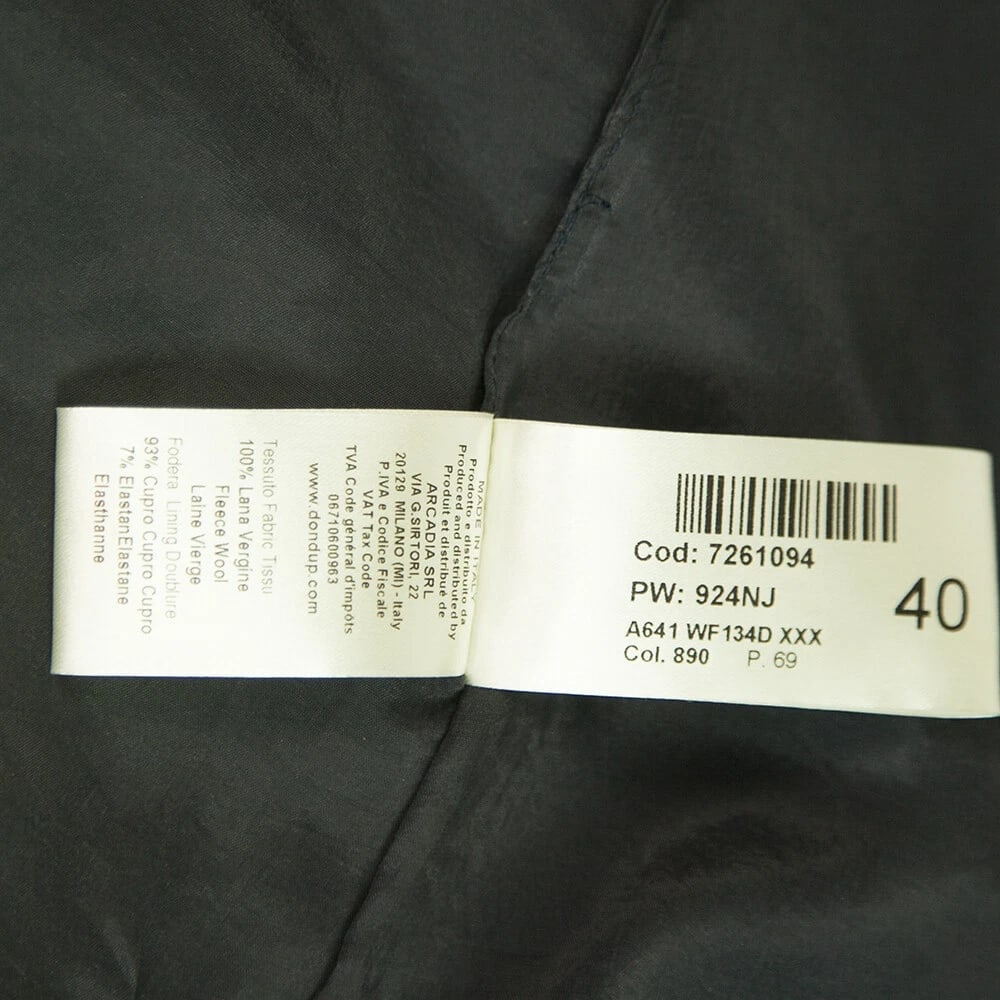 Dondup Blue Black Lace Trim Cocktail Wool Sleeveless Mini Dress size 40 - 5