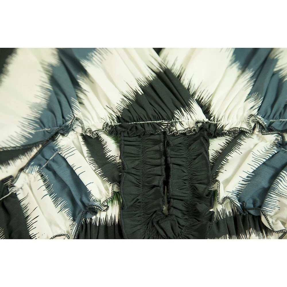 BCBG Max Azria Blue Green Gray Stripes Sleeveless Mini Length Dress size XS - 5