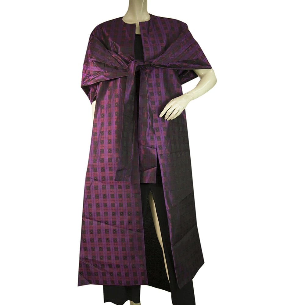 New Vivienne Westwood Abel Purple 100% Silk Jacquard Asymmetric Cape size UK 8 (1 of 7)