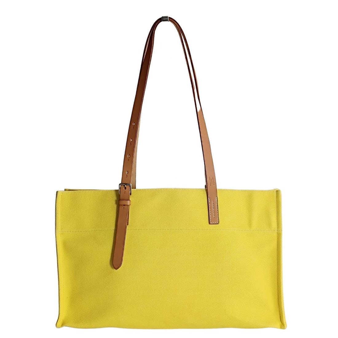 HERMES Étrivière shoulder bag in yellow canvas (1 of 8)