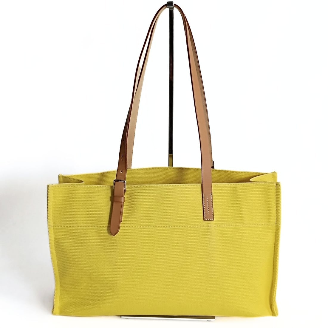 HERMES Étrivière shoulder bag in yellow canvas - 3