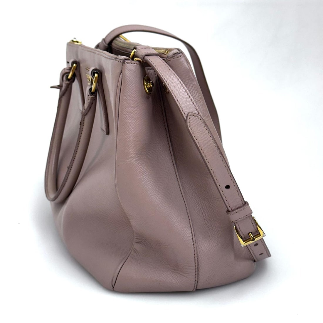 PRADA Galleria Large Bag in Saffiano Lux Powder - 3