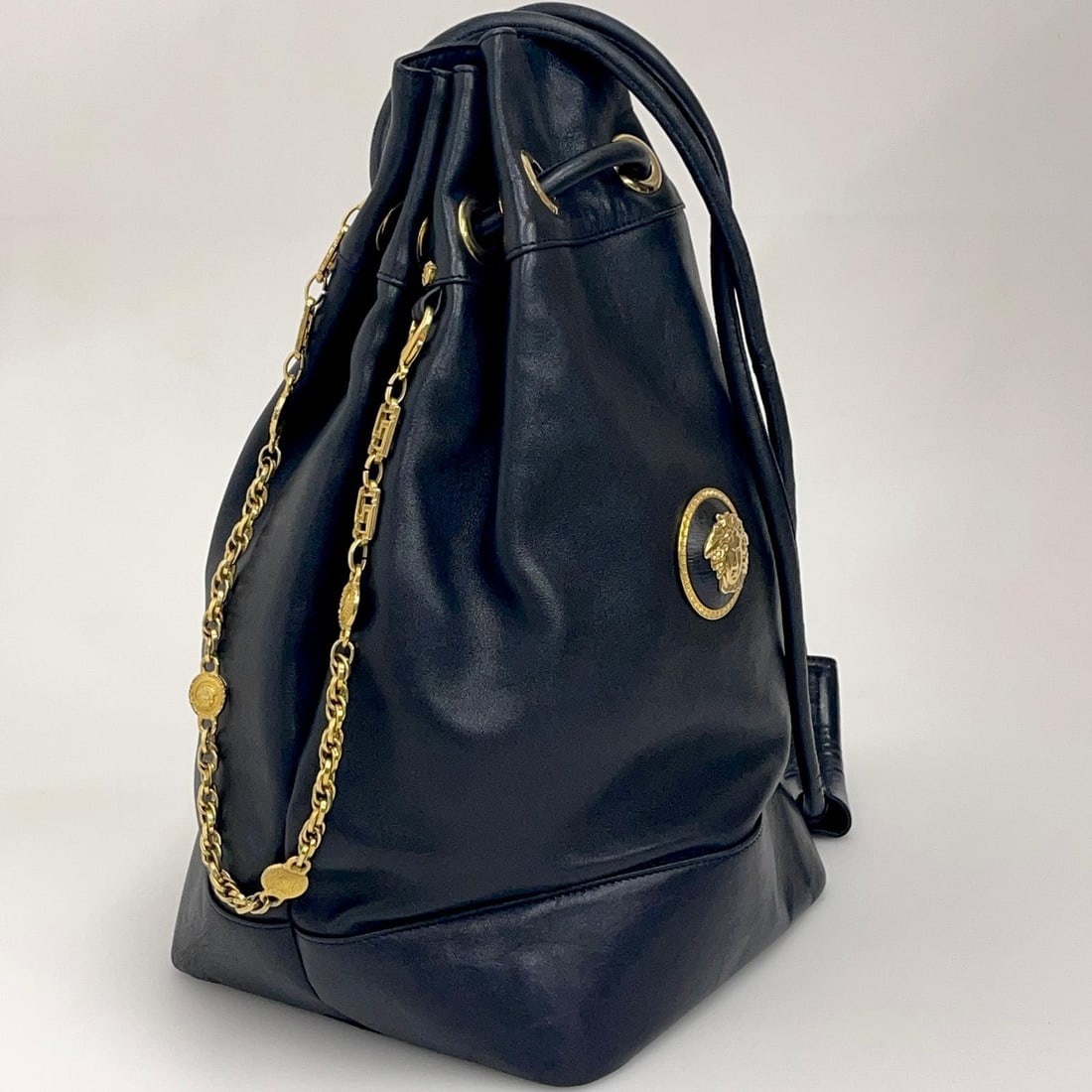 GIANNI VERSACE Couture Medusa Maxi Vintage Bag in Black Leather - 4