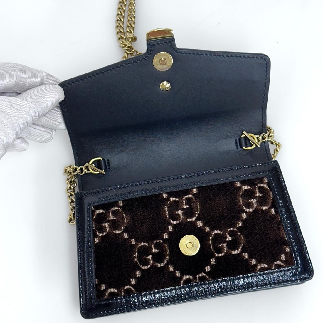 GUCCI Sylvie Mini Bag in GG Velvet - 12