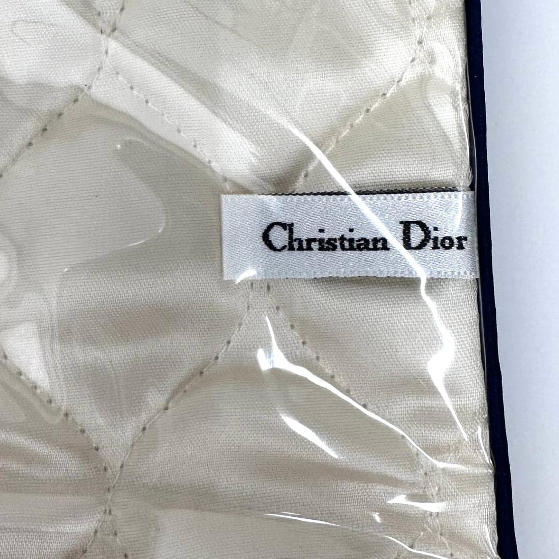 CHRISTIAN DIOR Unused Vintage Navy Blue Satin Travel Set - 13