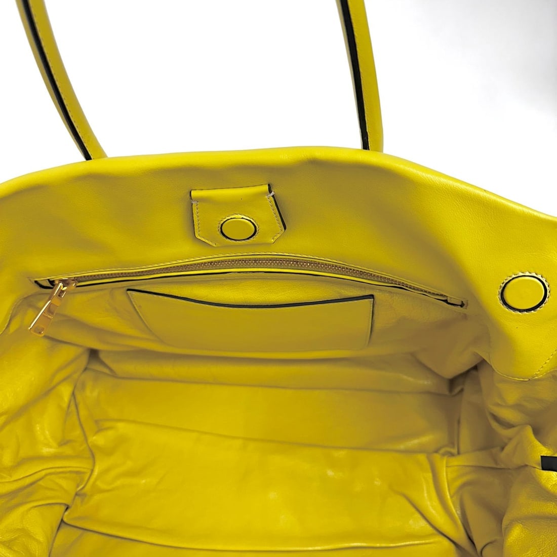 MIU MIU Yellow Leather Shoulder Shopper Bag - 13