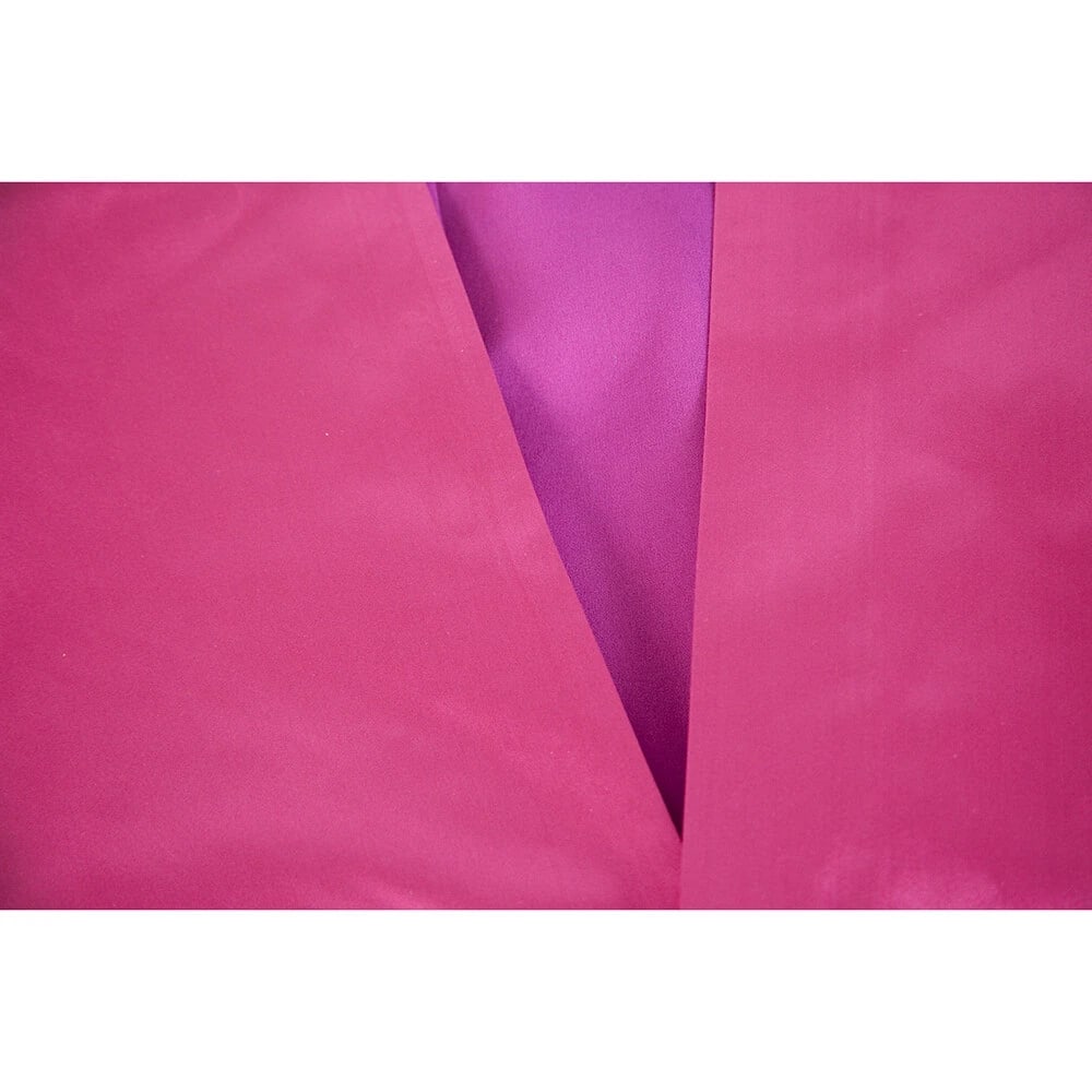 Enrico Coveri Fuchsia 100% Silk Off Shoulders Maxi Evening Gown Dress size 44 - 6