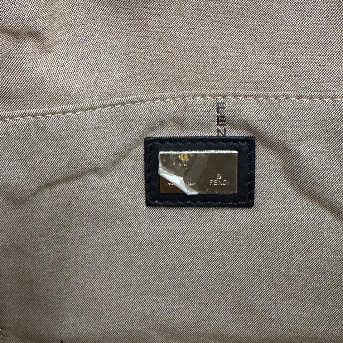 FENDI Baguette handbag in FF fabric with black leather details - 14