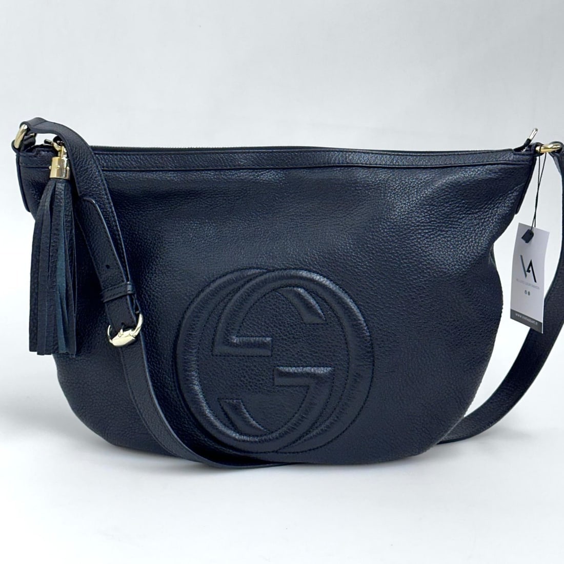 GUCCI Soho Disco Bag in Black Hammered Leather (1 of 17)