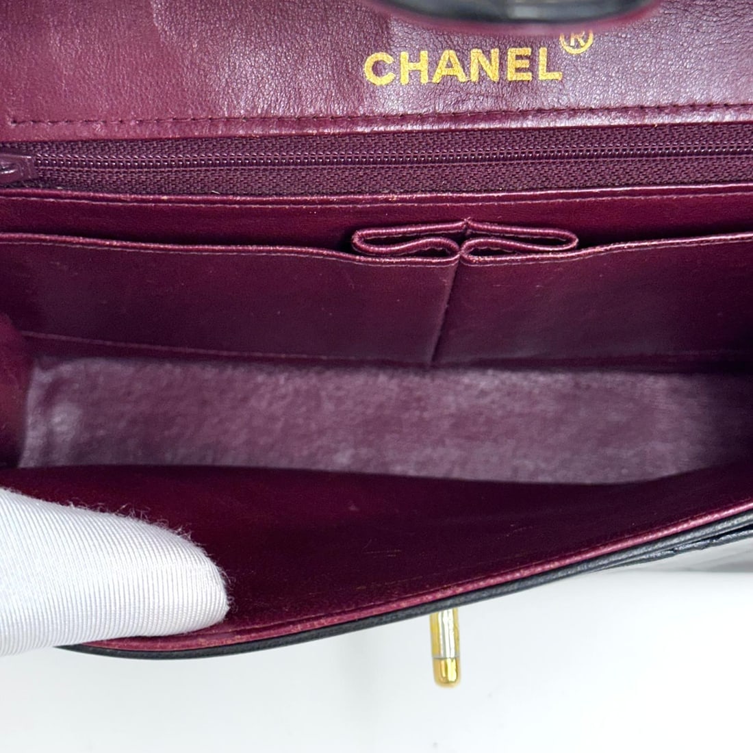 CHANEL Vintage Black Leather Single Flap with Gold Hardware - 11