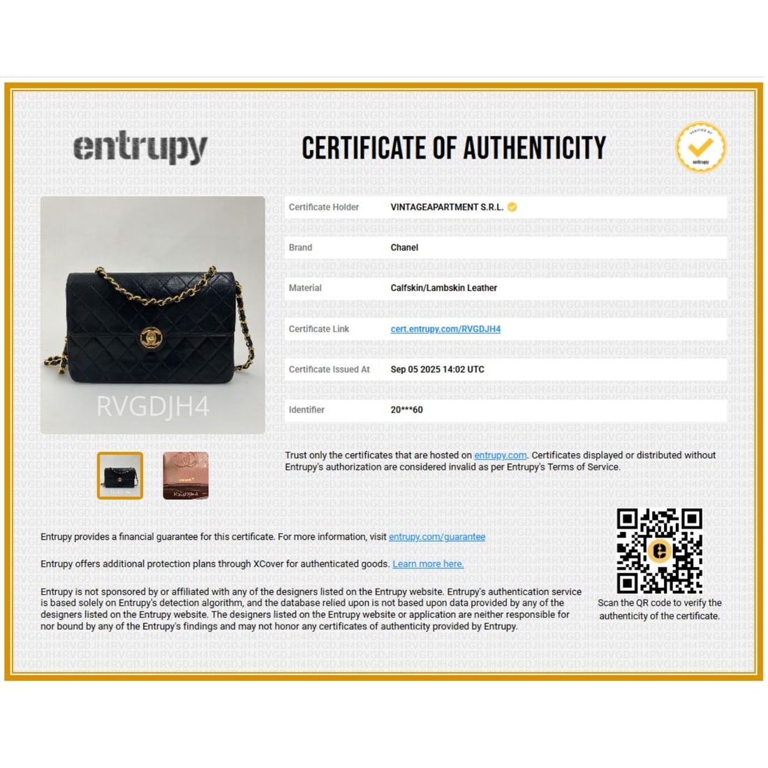 CHANEL Vintage Black Leather Single Flap with Gold Hardware - 18