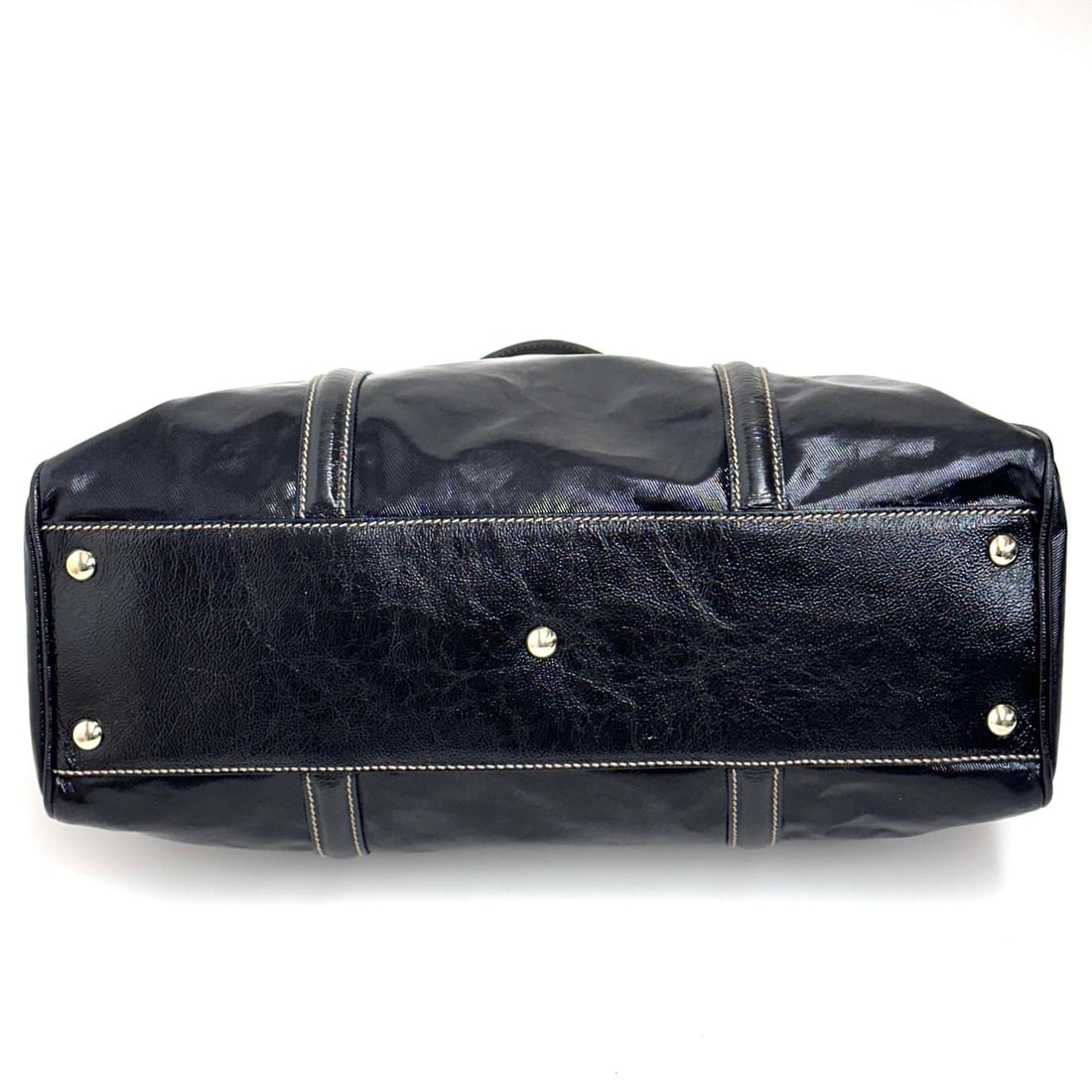 GUCCI Britt Black Patent Leather Shoulder Bag with Enamelled Logo - 8