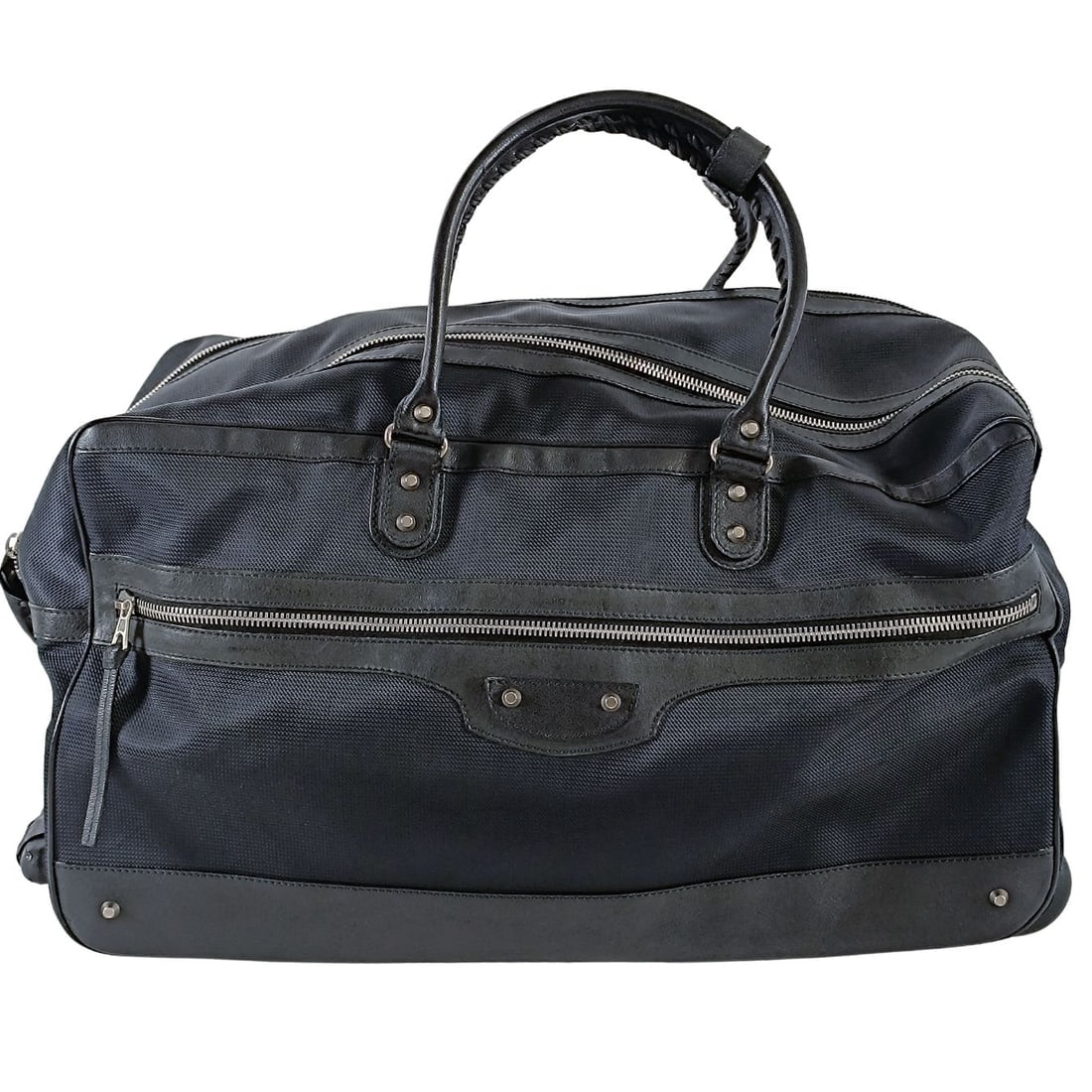 BALENCIAGA Trolley suitcase in black canvas and leather - 2