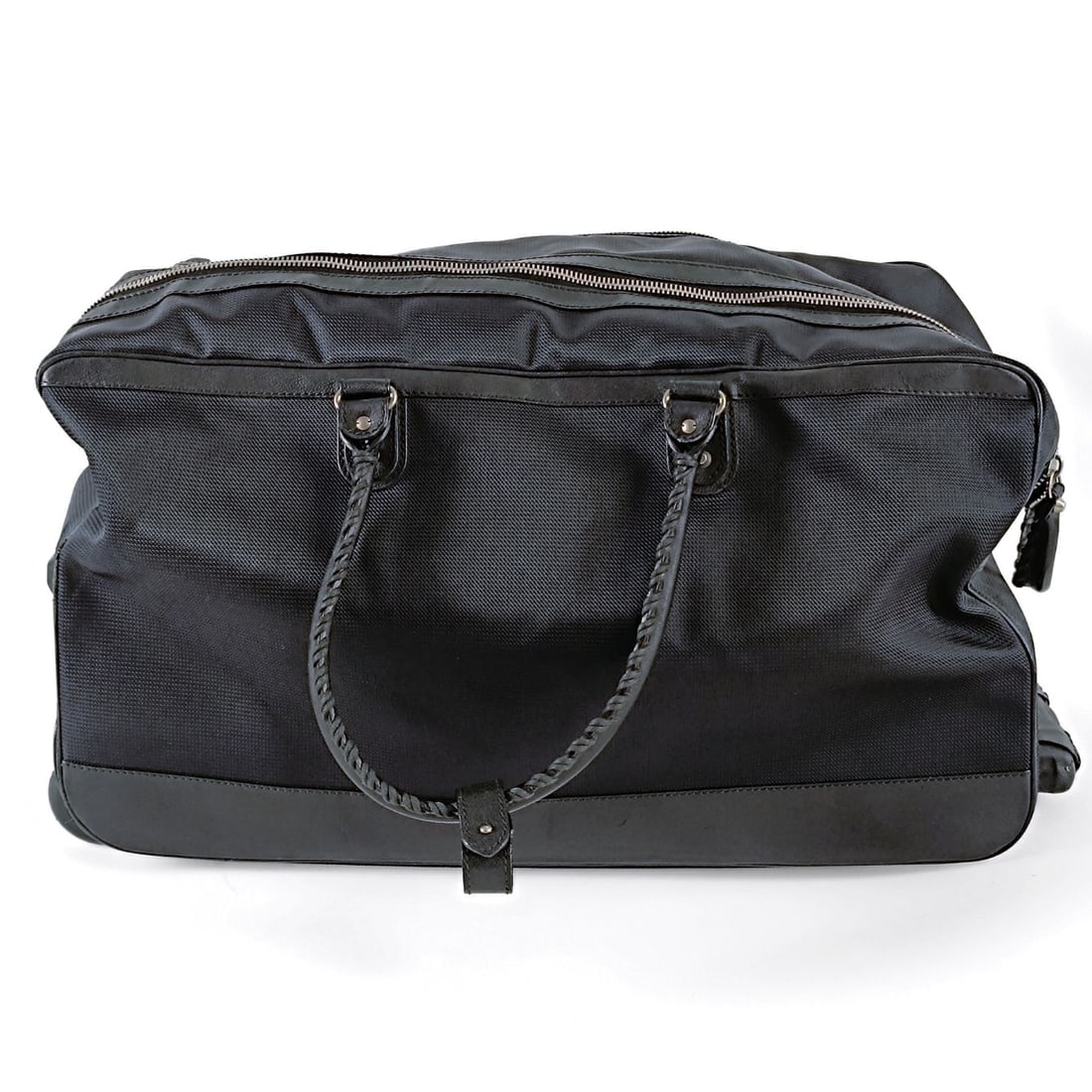 BALENCIAGA Trolley suitcase in black canvas and leather - 5
