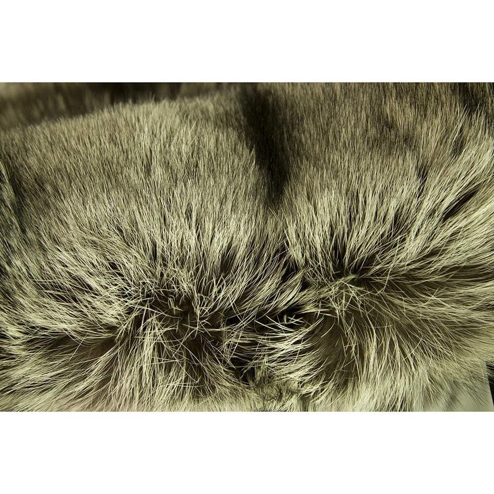Genuine Fox Fur Gray Hues Vest Sleeveless Jacket Coat Long Winter Gillet - 4