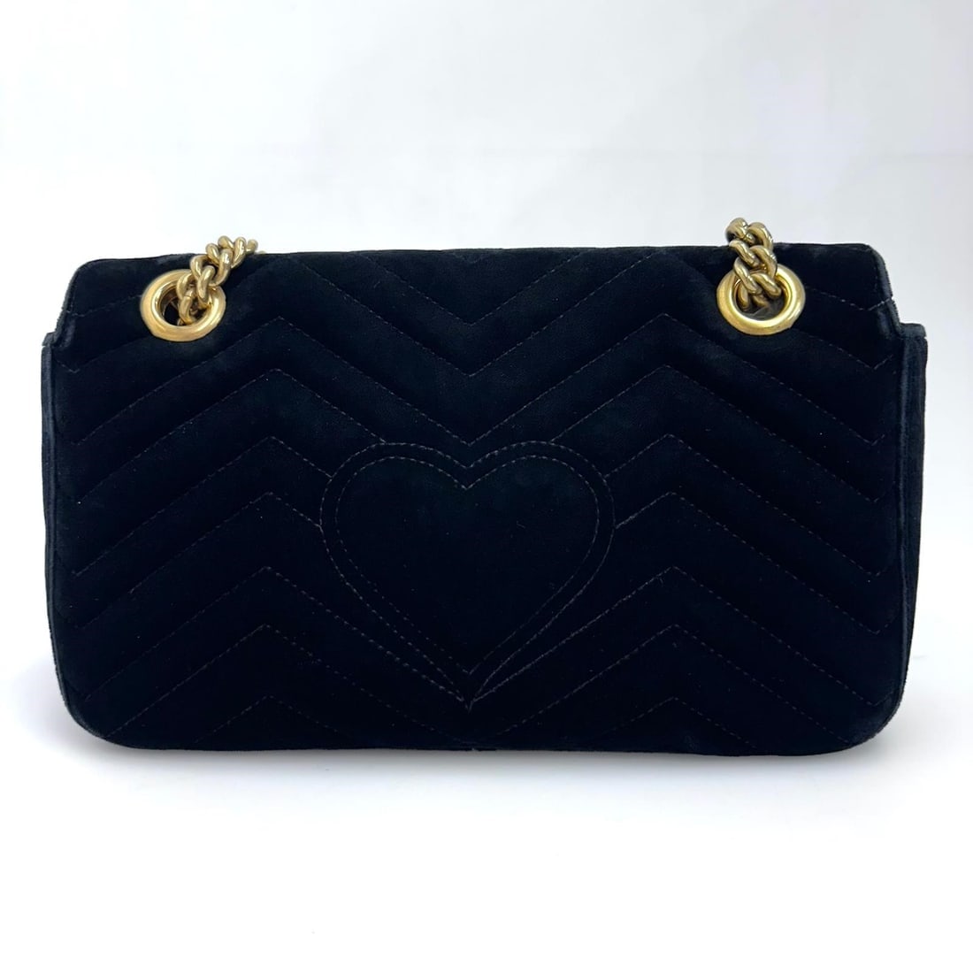 GUCCI GG Marmont Small Bag in Black Velvet - 4