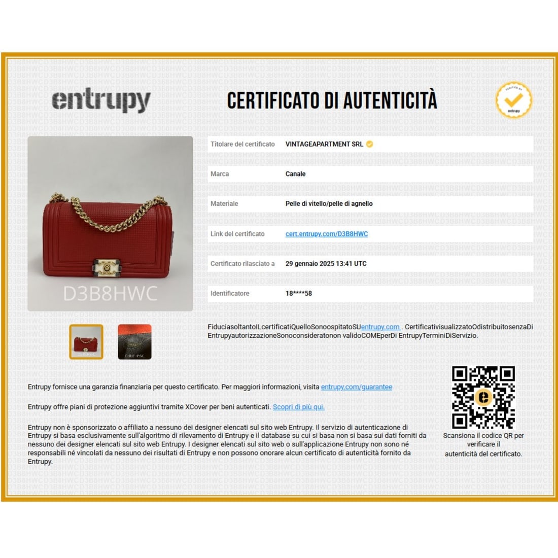 CHANEL Boy 25 shoulder bag in red leather - 10