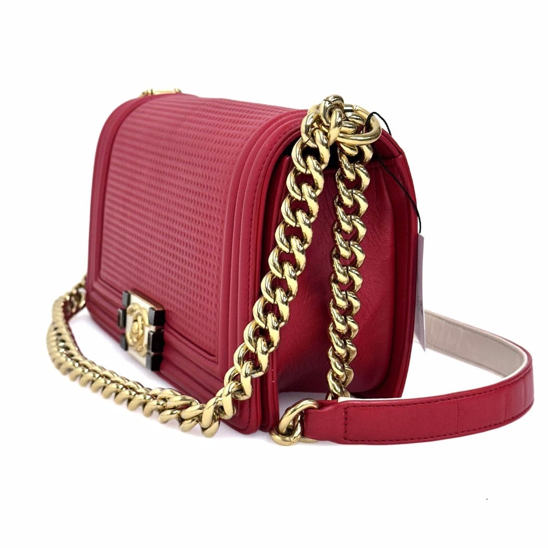 CHANEL Boy 25 shoulder bag in red leather - 2
